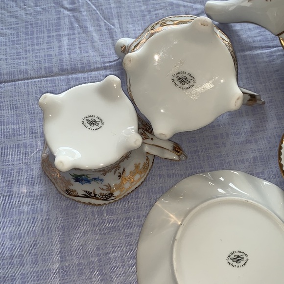 Authentic Limoges France Peint A La Main Tea Set! - Picture 11 of 16